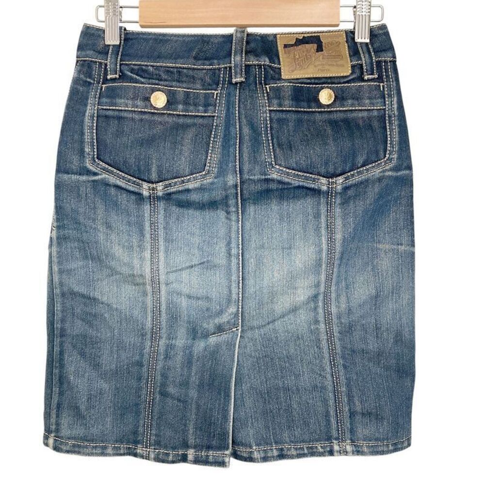 Good Louis Vuitton Used Processing Denim Tight Sk… - image 2